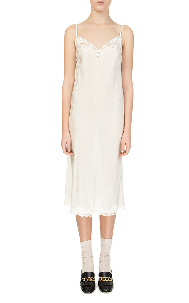 Midi Batiste Dress with Wedges + Slip Dress