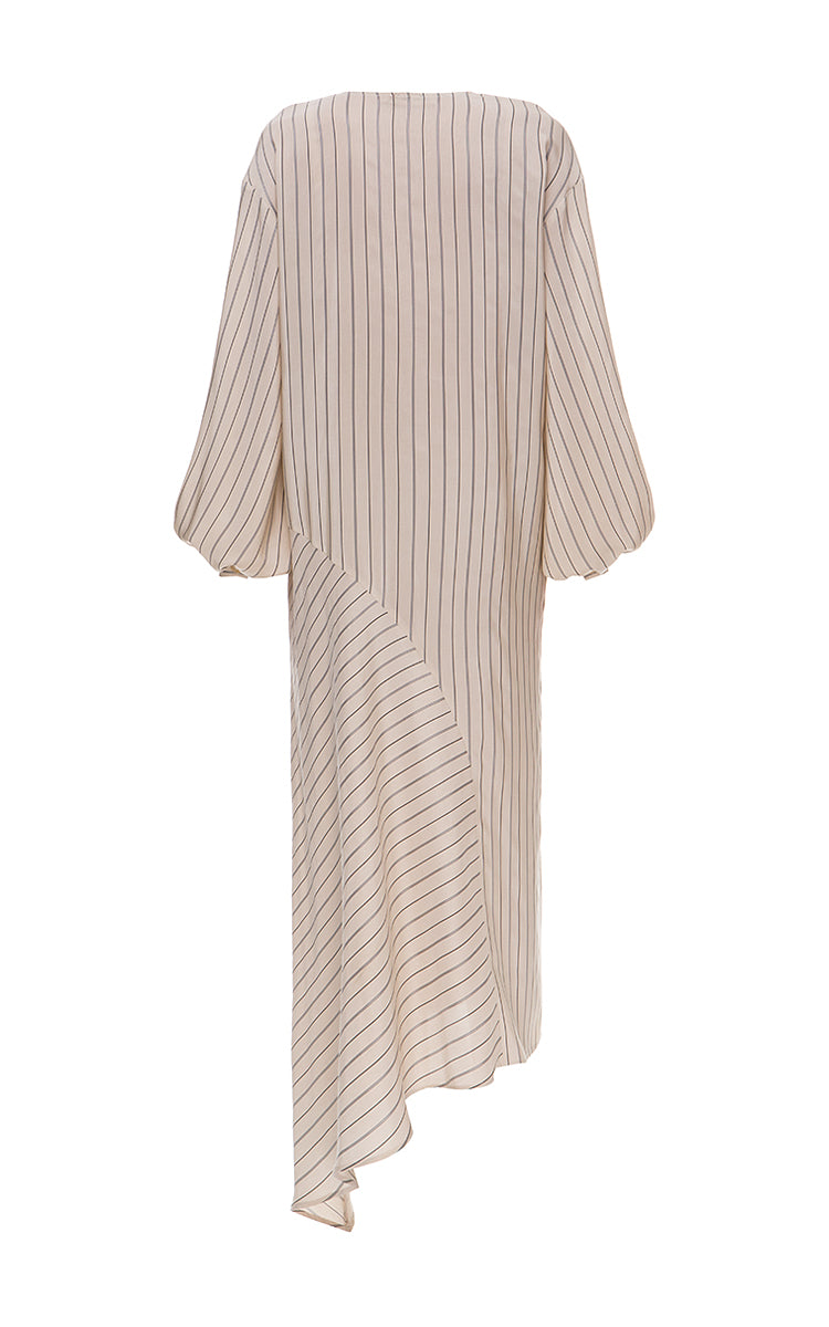 Striped dress + slip dress