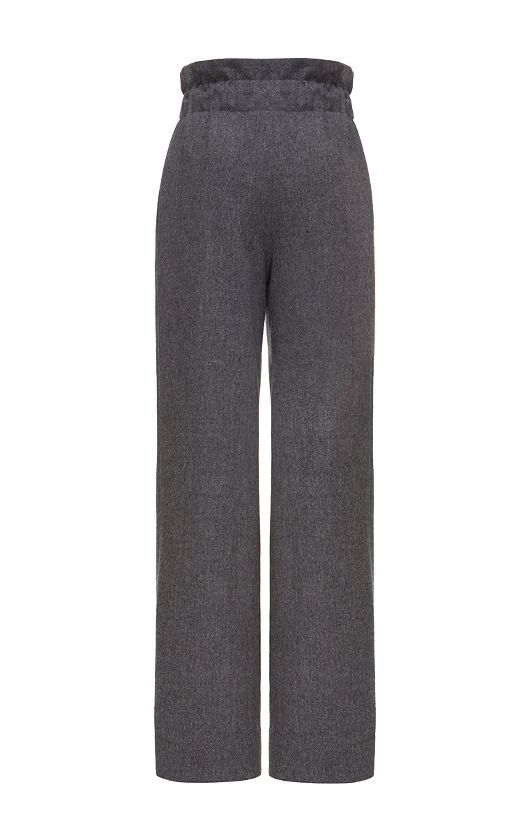 Woolen pants with drawstrings