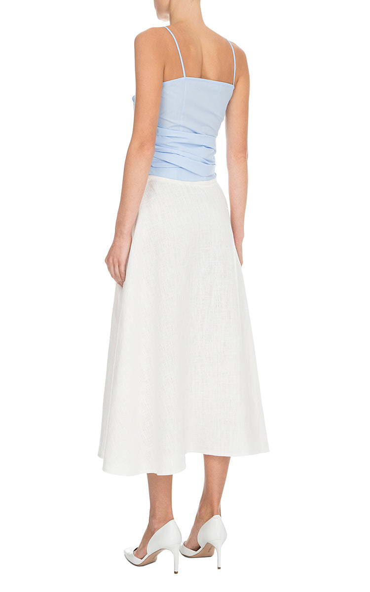 High Waisted Linen Skirt