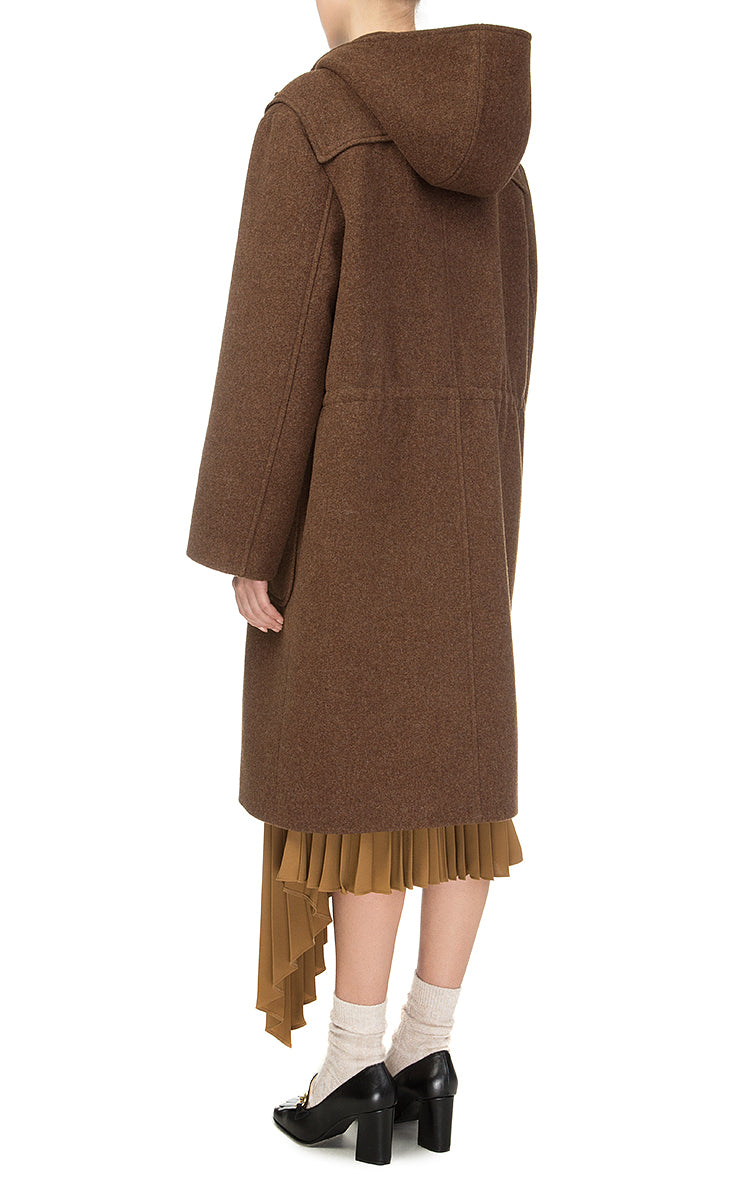 Brown Woolen Duffle Coat